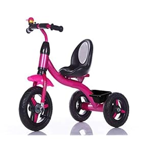 Kid’s Metal, Plastic, Steel and Iron Tricycle with Basket (Pink, 1/2/3/4/5 Years)