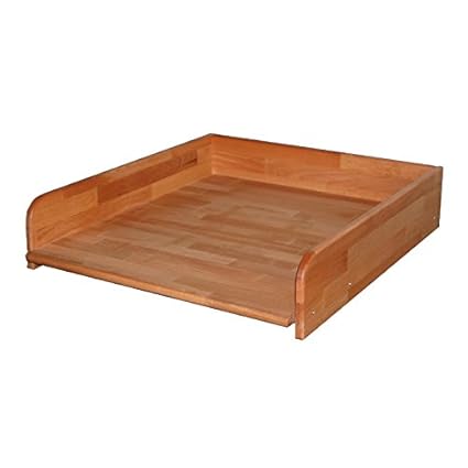 Praktischer Wickeltischaufsatz 60x70cm, Buche geölt, Wickelaufsatz für Waschmaschine oder Trockner, echtes Holz