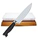 Brown Chef’s 2-sided (1000/3000) Grit Sharpening Whetstone with Non-Slip Bamboo Base and Angle Guide; for knives