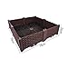 Hershii DIY Square Garden Raised Bed Plant Growing Container Kits Plastic Vegetables Herbs Flowers Large Planter Box for Balcony, Patio, Backyard, Meadow – Brown – 30.7 X 30.7 X 8.66 Inchesthumb 1