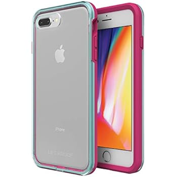 Lifeproof SLAM Series Case for iPhone 8 Plus & 7 Plus (ONLY) - Retail Packaging - Aloha Sunset (Clear/Blue Tint/Process Magenta)