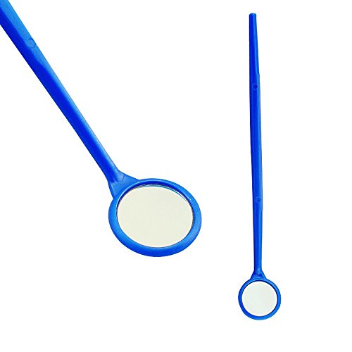 Finlon 100 Pcs Dental Disposable Mouth Mirror Plastic Mouth Mirrors Dental Mouth Inspection Mirror Hygiene Instrument Kit For Oral Teeth Exam Probe