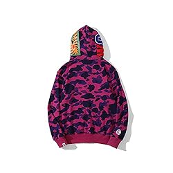 EXXE&OYYO Men's Shark Hoodie,Cotton Material Shark