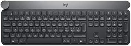 Logitech Craft Tastiera Wireless Illuminata con Manopola Controllo Creativo, ‎Wireless/Bluetooth ‎‎2,4 GHz, Multidispositivo, Tasti Retroilluminati Automatici, PC/Mac/Laptop Layout Italiano ‎QWERTY