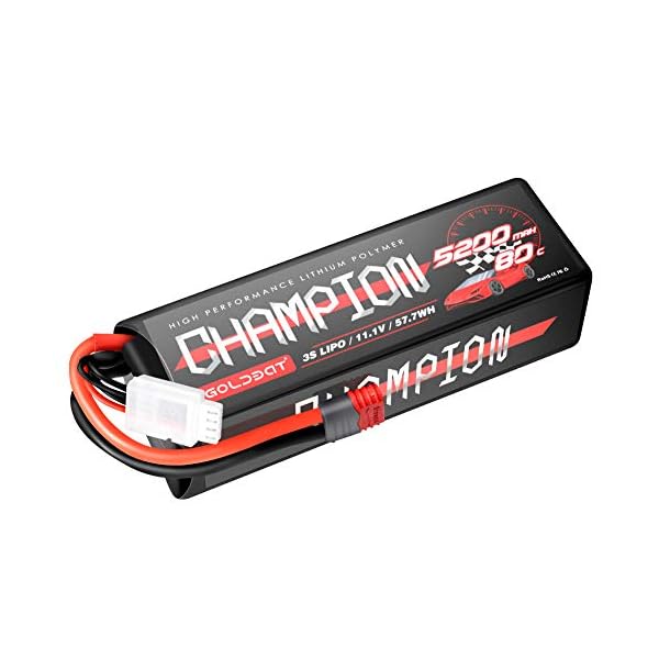GOLDBAT 5200mAh RC lipo Akku 11.1V 80C 3S LiPo Batterie mit Deans Stecker für RC Car Evader BX Auto LKW Truggy Buggy…