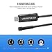 5.0MP USB Endoscope, 50FT 8.5mm Borescope, IP67 Waterproof Inspection Camera with Semi-Rigid Cable and 6 Adjustable LEDs, Snake Camera for Pipe Sewer Automotive Vent Inspection
