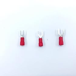 SV1.25-6 100PCS/Pack Red Insulated Spade Terminal