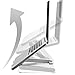 Soundance Laptop Stand Adjustable Riser Compatible with Apple Mac MacBook Pro Air, Ergonomic Aluminum Holder for 10-17.3 Inch Notebook Computer, Multi-Angle Stand with Heat-Vent to Elevate PC, Silverthumb 2
