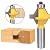 Max-Craft 2 Pcs 120 Degree Matched Tongue Groove Wood Router Bit Set with Edge Banding Woodworking Groove Chisel Cutter Tools, 1/2-Inch Shank Wood Molding Grooving for Floor, Windows, Floor, Cabinet