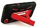 Bastex Heavy Duty Hybrid Case for Touch 4, 4th Generation iPod Touch - Black Silicone / Red Hard Shell with Kickstand