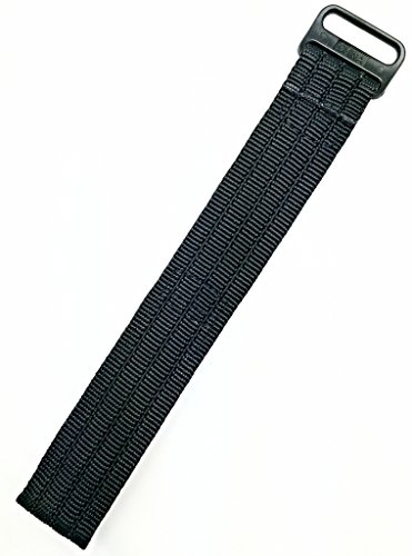 18mm Adjustable-Length, Black, Nylon Sport Watch Strap