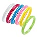 Tinksky Plastic Bangle Bracelets Candy Color Bracelet for Women Children party favors 6-pack (Green Yellow Blue Pink Rose Red White)