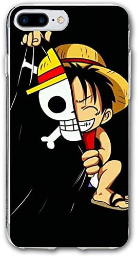 SWDFFG iPhone 7 Plus iPhone 8 Plus Case- Stylish One Piece Luffy PC Slim Shockproof Flexible Back Protective Case for iPhone 7 Plus/iPhone 8 Plus