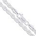 Sterling Silver Men's Diamond-Cut Rope Chain 2.8mm 3.3mm 3.7mm 4.7mm 5.4mm 6mm 7mm 8mm Solid 925 Italy Heavy Necklace