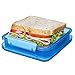 Sistema Lunch Collection Sandwich Box Food Storage Container, 15.2 Ounce/1.9 Cup, Assorted Colors, Set of 3