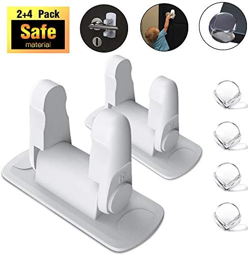 Directtyteam Door Lever Lock for Child Safety Child Proof Doors Handles Lock 3M(2pcs)