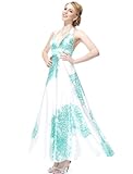 Ever Pretty Empire Waist Padded Floral Print Sexy Plunge V-neck Prom Dress 09614