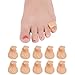 5 Pairs-Pinky Toe Cushion Splint, Gel Toe Separators, Little Toe Straightener with Loop, Pinky Toe Separators for Men Women, Prevent Blisters, Corn, Pain Relief (5 Pairs-Skin)