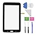 Black Touch Digitizer Screen Replacemen for Samsung Galaxy Tab 3 Lite 7.0 T110 SM-T110 (No Earpiece Hole - Black) + PreInstalled Adhesive with Tools