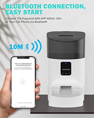 PUPSAND Automatic Cat Feeder 7L Bluetooth Dog Food Dispenser, Timed Pet Feeder Automatic Programmable Portion Control 1… - Image 4