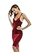 Carprinass Women's Sleeveless Bodycon Midi Dress Velvet Club Bandage Dress