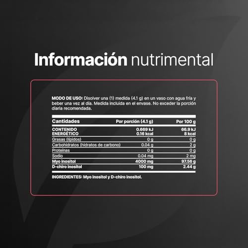B Life Myo y D-Chiro Inositol | 65 Porciones | Mezcla de 40:1 | Myo & D-Chiro Inositol Platinum 266.5 Gramos.