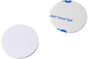 ETEKJOY 100PCS 13.56MHZ RFID Sticker Coin Adhesive Back Proximity ISO14443A IC Card Token Key Tag for Electronic Smart Door Lock Tuya TTLock, Compatible with MIFARE Classic 1K Card M1, Read Only (100)