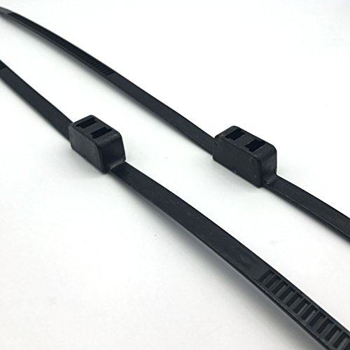 MAIMII Heavy Duty Police Nylon Black Double Zip Ties Handcuffs Cable