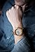 Treehut Wooden Watches for Men, Japanese Miyota Movement, Stylish Exotic Wrist Watch with Adjustable Stainless Steel Buckle, Leather Straps, Watch Made Real Bamboo Wood, Relojes Para Hombre
