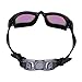 Bezzee-Pro Swimming Goggles for Adult Men and Women - UV Protected - Anti-Fog Unisex Swim Goggles (Black/Multi-Color Mirror)