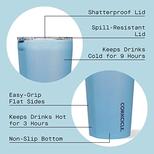Corkcicle Travel Tumbler, Insulated Water Bottle with Lid, Spill Proof