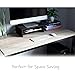 Bestier Computer Monitor Stand Riser Wood PC Monitor Stand with 2-Tier Storage Organizer Desktop Stand for Laptop, Projector, Printer, Small TV Riser Space Saving Brownthumb 1