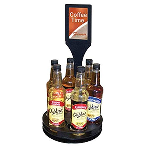 Click Here to See More Images Commercial Swivel Spinning Coffee Flavor Syrup Rack 6 Bottles SSR11