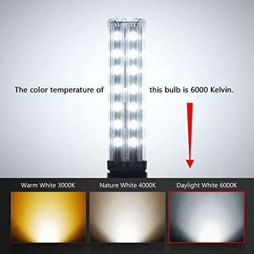 Wenscha LED Corn Light Bulb E26/E27 15W (120W Equivalent) 6000k Cool Daylight LED Energy Saving Home Light Corn Bulb 1500Lm AC85~265V Non-Dimmable (Pack of 4)
