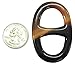 Marycrafts Size 5 Haft Amber Black Buffalo Horn Scarf Ring Scarf Clip Scarf Slides Handmade 5.7x3.7 Cm