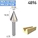 HUHAO 1PC Router Bits 45 Degree V Groove Bit 1/4 Inch Shank Cutting Tool 19/32 Inch Cutting Dia CNC V Bit for Woodworking Door Engraving