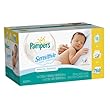 Pampers Sensitive Wipes -- 768 Total Count with tub -- (64 Count, Pack of 12)