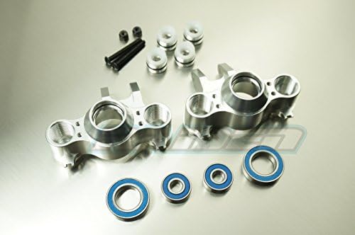 Alloy Aluminum Axle Carriers Knuckle Arm with Bearing for Traxxxas 1/10 SUMMlT E-REV0 3.3 E-Maxxx Silver