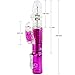 Well Wanted 36-Frequency Soft Silicone Rotating Bullet Thrusting Powerful G-Spot Vibrator for Women Stimulation Clit Dildo, Purple,