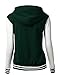 Xpril Women's Stylish Color Contrast Long Sleeves Hoodie Varsity Jacket