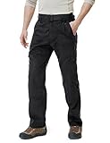 CQ-TLP104-BLK_32W/30L CQR Men's Tactical Pants Lightweight EDC Assault Cargo TLP104