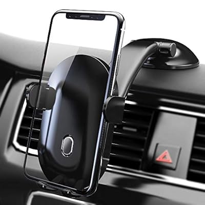 Phone Holder for Car, Dashboard Car Phone Holder Car Phone Mount WELTEAYO Windshield Air Vent Long Arm Strong Suction Cell Phone Car Mount Compatible iPhone11 Pro X XS Max Galaxy (4"-6.5")