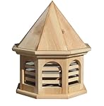 SamsGazebos English Cottage Garden Octagon Cupola, 15" x 15" x 18" Tall, Unfinished