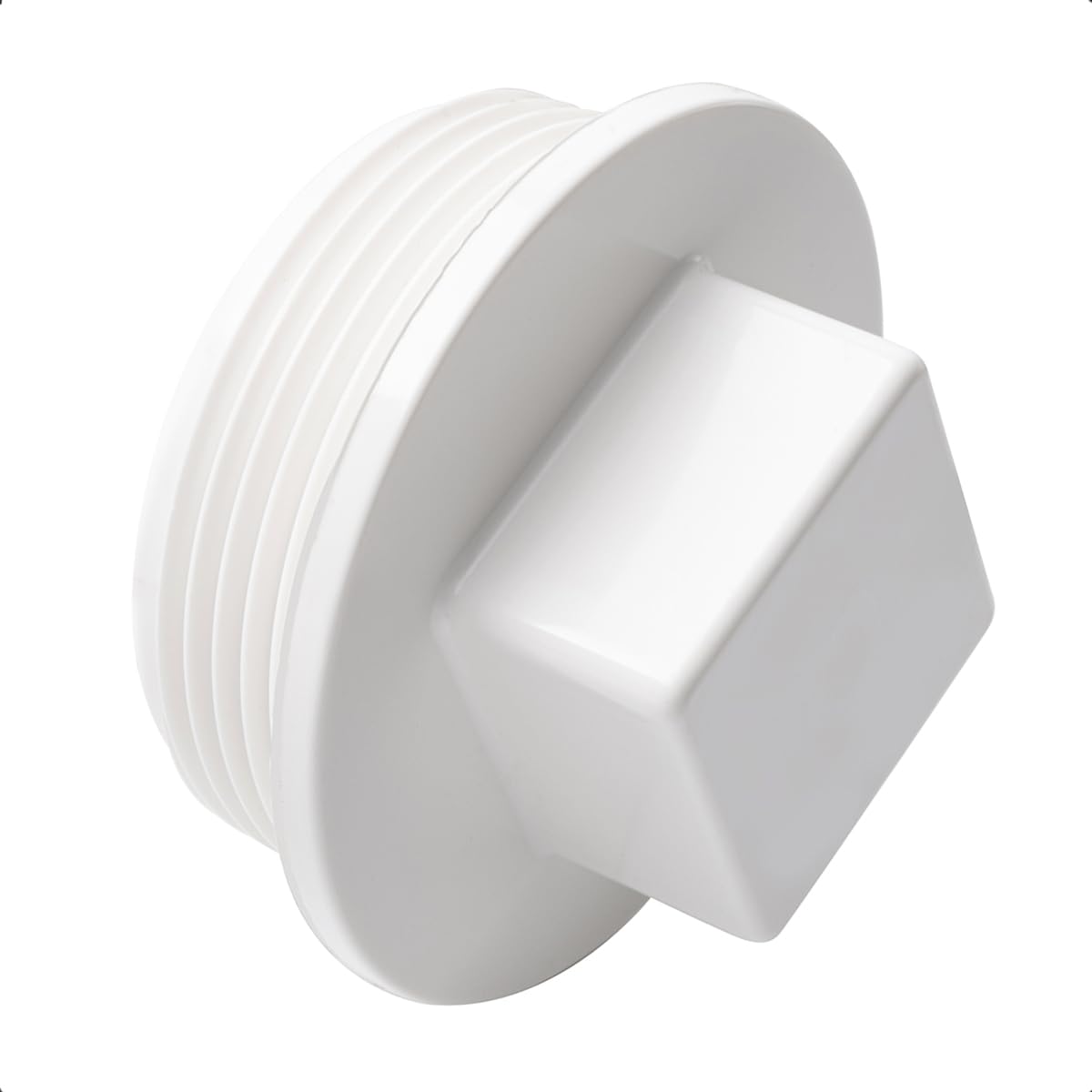 Photo 1 of 2-1/2" PVC Sewer Cleanout Plug, Fit SCH40 Standards NPT Male Threaded Flush Drain Cap for Drainage Piping Systems, Waste Water Pipe Access Cover
