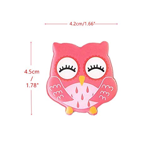 Owl Refrigerator Magnets 6PCS Epoxy Resin Decorative Fridge Magnets Set Cute Funny Decoration Locker Kitchen Office Whiteboards etc Suitable for Kids Toddlers and Adults (Cartoon Owl) - Thumbnail 6