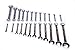 Kesler 24 Piece Full Polish SAE and Metric Combination Wrench Set with Roll-up Tool Bag
