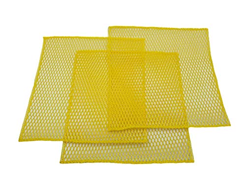 Olivia-Tree-Dish-Washing-Net-ClothScourer-100-Odor-FreeQuick-Dry-No-More-Sponges-with-Mildew-Smell-Perfect-Scrubber-for-Washing-Dish-11-by-11-inches-Basic-Yellow-3pcs