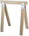 Century Drill & Tool 72990 2x4 Saw Horse Brackets, Set of 2, Galvanized, Compact Storage