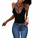 Kwok Blouse, Women's Bra Crop Bustier Bralette Corset Tops Tank T-Shirt (XL, Black)