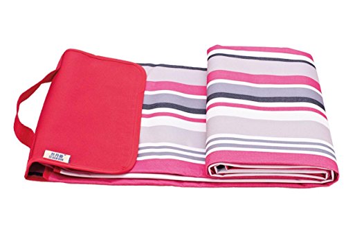 Compact Waterproof Picnic Blanket Tote, Outdoor Sand Proof Blanket Mat for Beach Family Camping Hiking Travelling, Beach Blanket Outdoor Picnic Mat Red